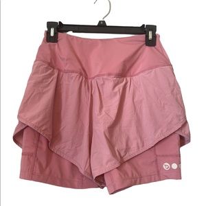 Baleaf Layered Magenta Pink Athletic Shorts
